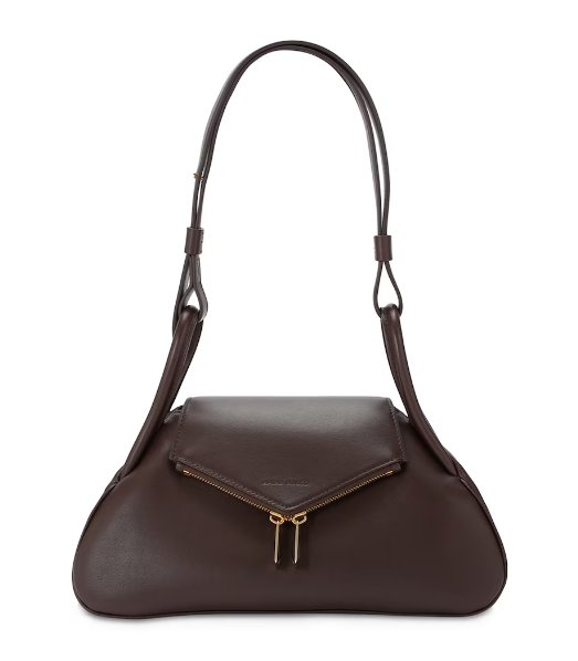 Amina Muaddi Leather Gemini Shoulder Bag