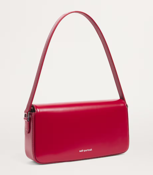 Self-Portrait Leather Bow Baguette Shoulder Bag - Görsel 2